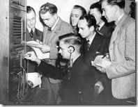 central telephone exchange - Hello men - State Library of Victoria - Small